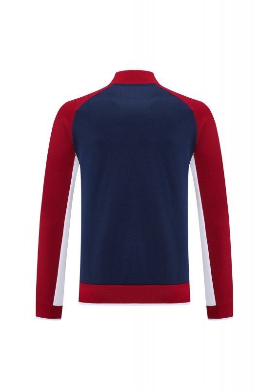2025 Nike Navy/Red Full Hoodie Zipper Jacket +Long Pants