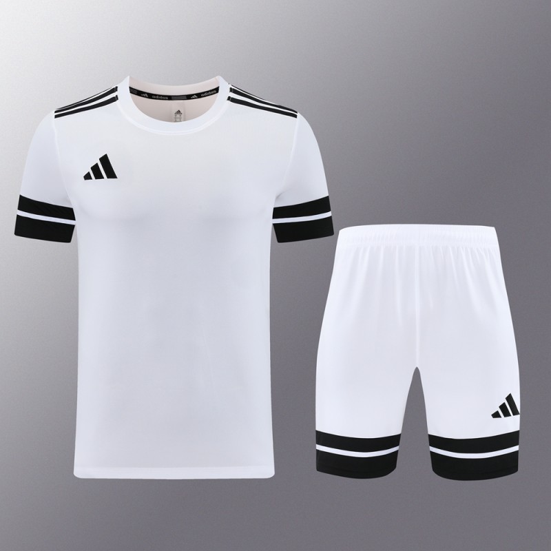 2025 Adidas White Short Sleeve Jersey+Shorts