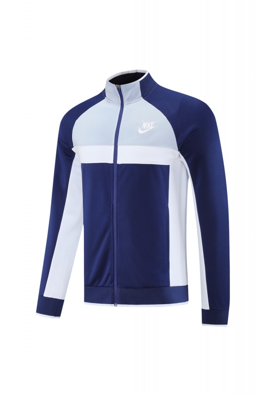 2025 Nike Grey/Navy Full Hoodie Zipper Jacket +Long Pants