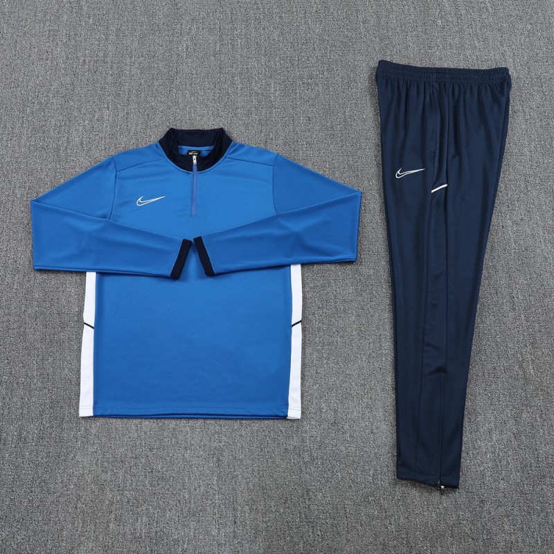 2025 Nike Blue Full Hoodie Zipper Jacket +Long Pants