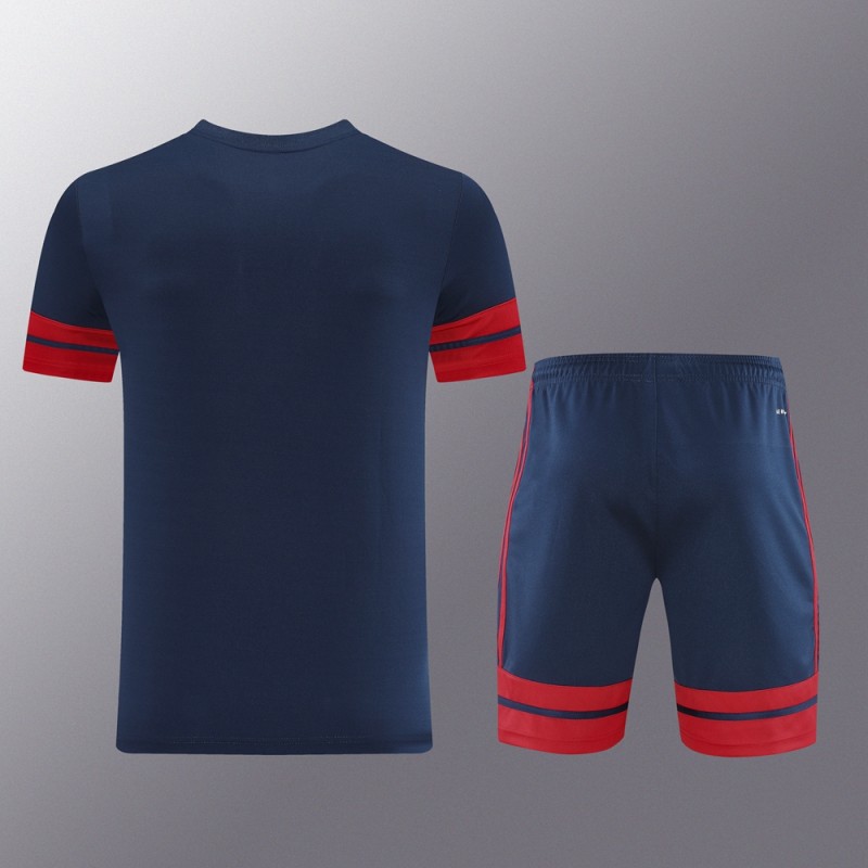 2025 Adidas Black/Red Short Sleeve Jersey+Shorts