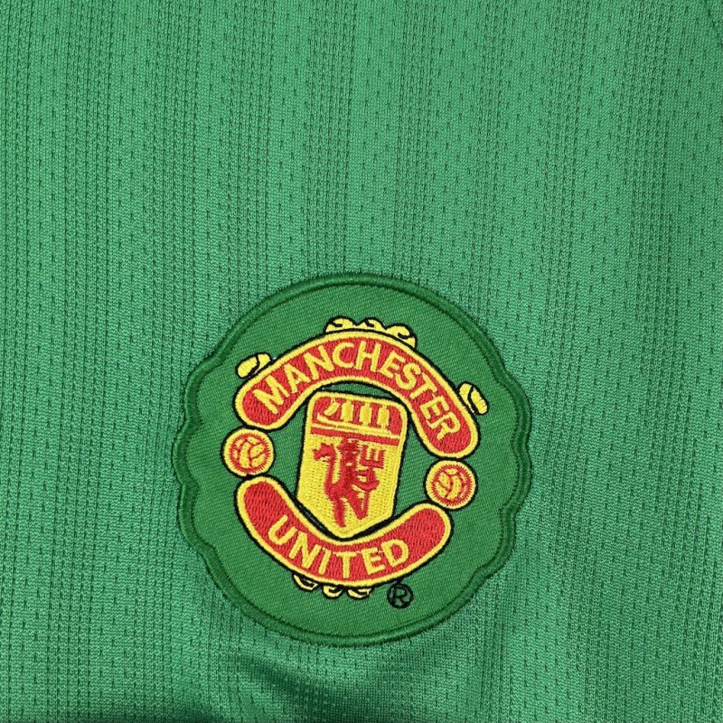 2007/08 Manchester United Green Goalkeeper Long Sleeves Retro Jersey