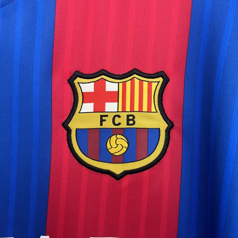 14/15 Retro Long Sleeve Barcelona Home Jersey