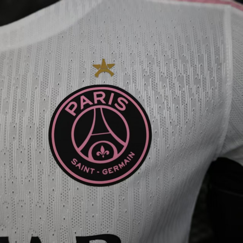 Player Version 25/26 Paris Saint-Germain White with Pink Trim Jersey