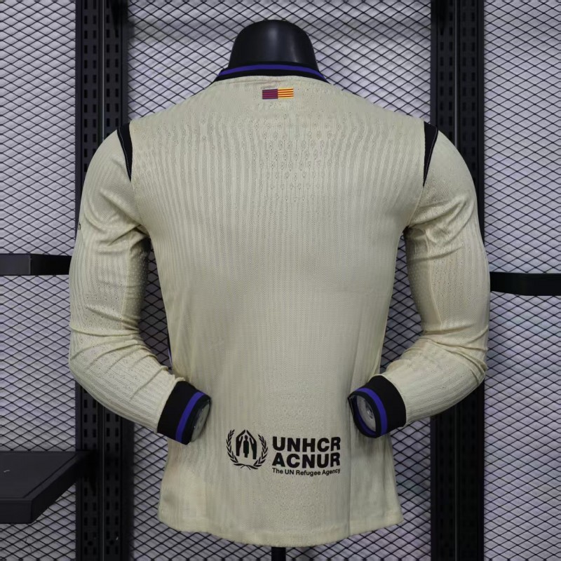 Player Version 25/26 Barcelona  Away Long Sleeve Jersey