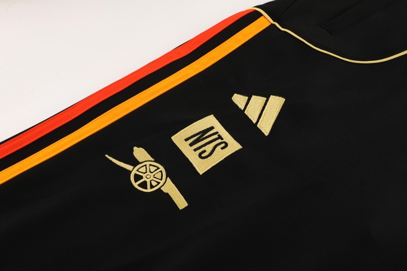 25/26 Arsenal Black Full Zipper Jacket + Long Pants