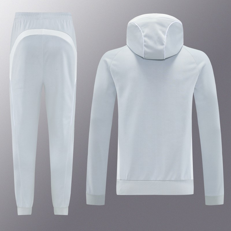 25/26 Real Madrid Hoodie Full Zipper Jacket + Long Pants
