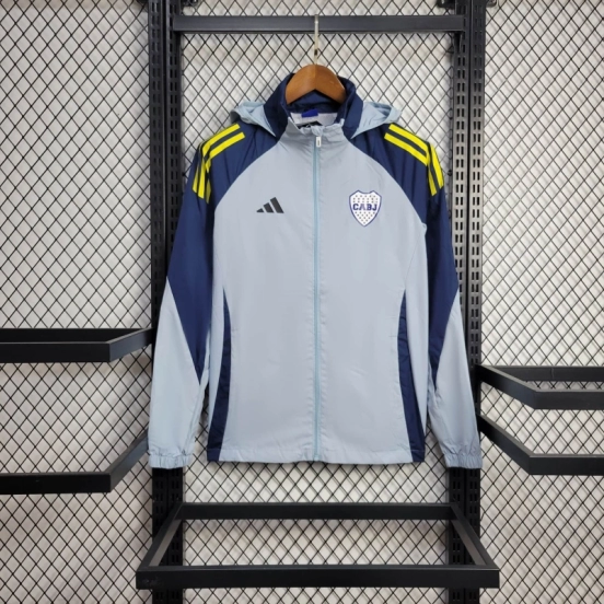 25/26 Boca Juniors Jacket Light Blue Windbreaker