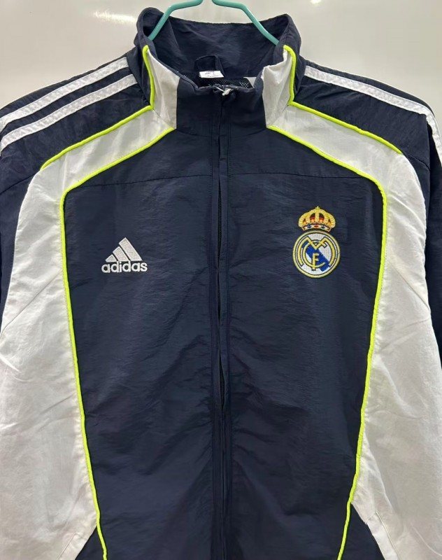 25/26 Real Madrid Black/White Windbreaker