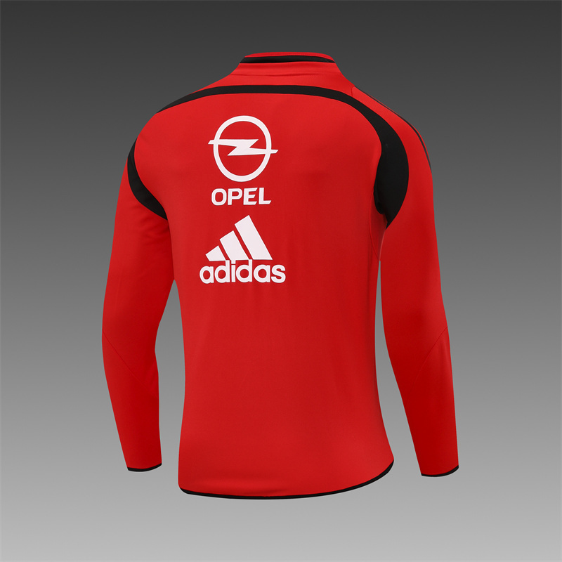 Retro 04/05 AC Milan Red Half Zipper Jacket