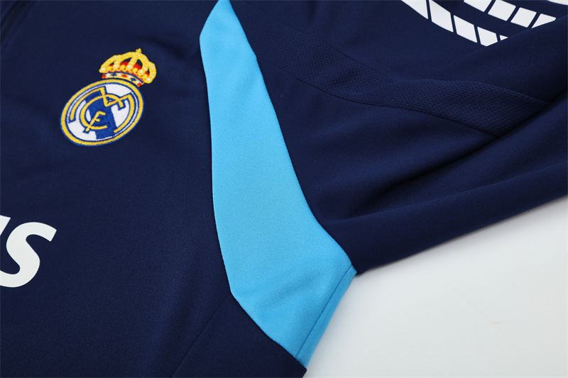 Retro 05/06 Real Madrid Royal Blue Half Zipper Jacket