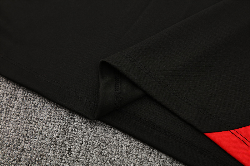 25/26 Portugal Black Half Zipper Jacket+Long Pants