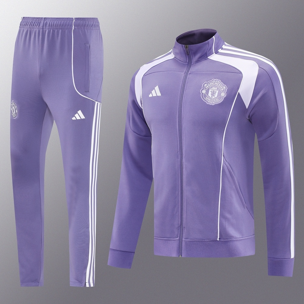 2025 Adidas Purple Full Zipper Jacket + Long Pants