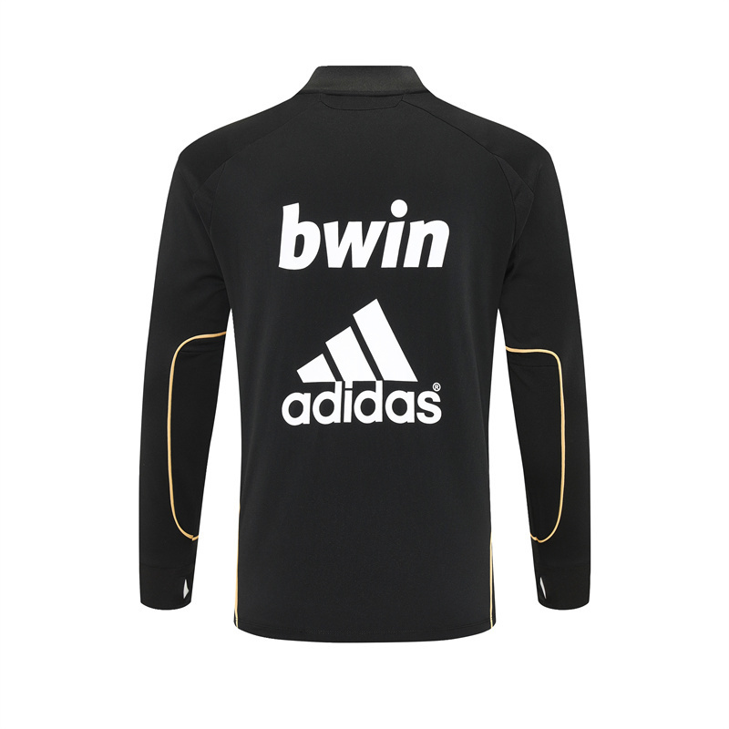 Retro 11/12 Real Madrid Black Half Zipper Jacket