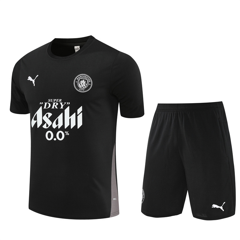 25/26 Manchester City Black with XS Short Sleeve+Soccer Shorts