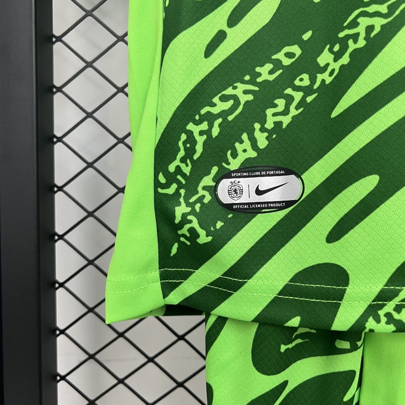 25/26 Kids Sporting Lisbon Goalkeeper Green Jersey
