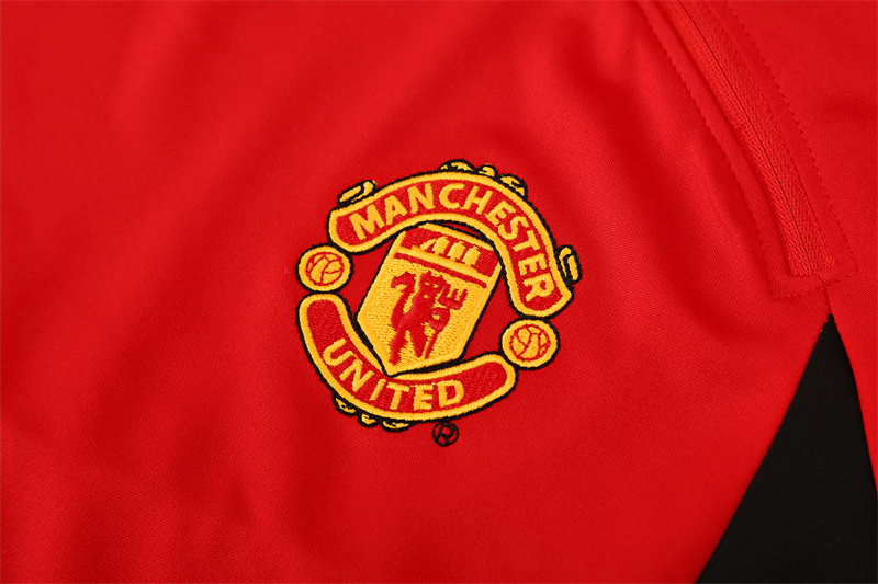 Retro 02/03 Manchester United Red Half Zipper Jacket