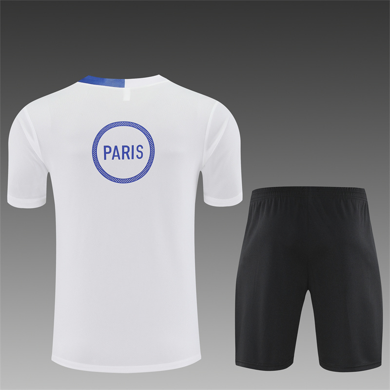 25/26 PSG White T90 with XS Short Sleeve+Soccer Shorts