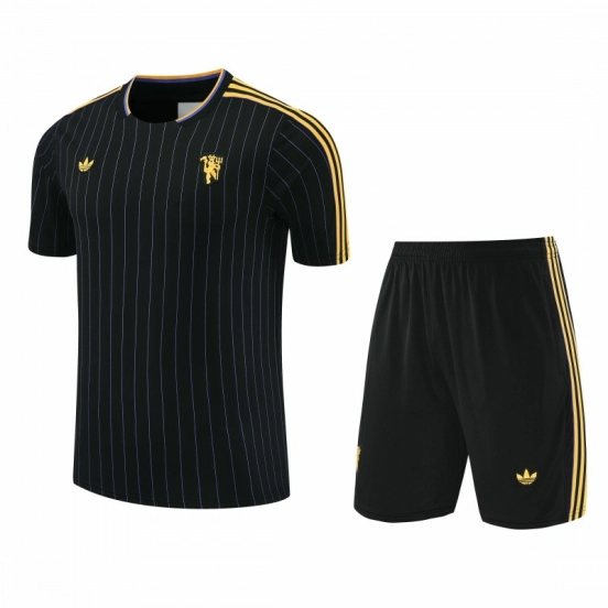 25/26 Manchester United Wine Short Sleeve Jersey+Shorts