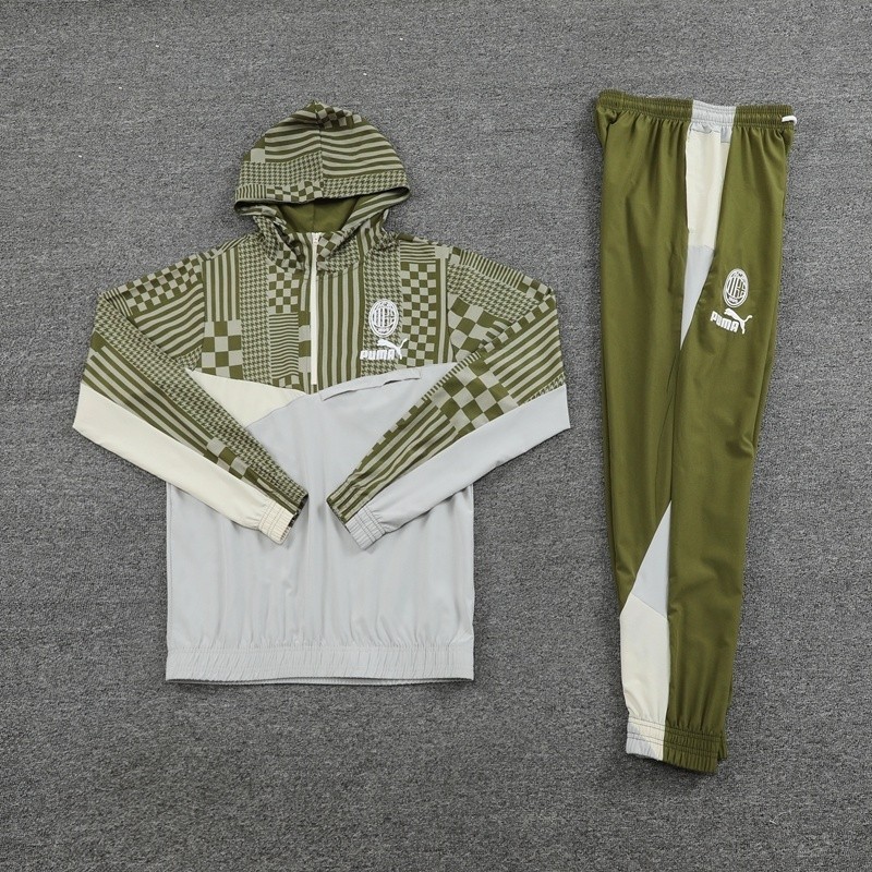 AC Milan Half Zipper Jacket+Long Pants S-2XL