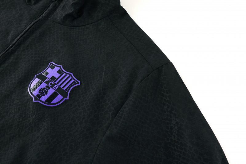 25/26 Barcelona Black S-3XL Half Zipper Jacket+Long Pants