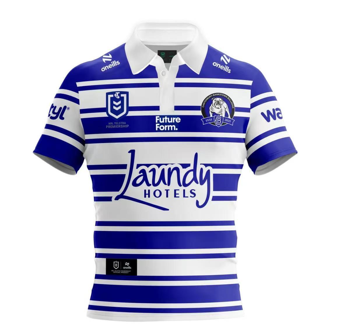 25/26 Canterbury-Bankstown Bulldogs Blue and White Hoops Jersey