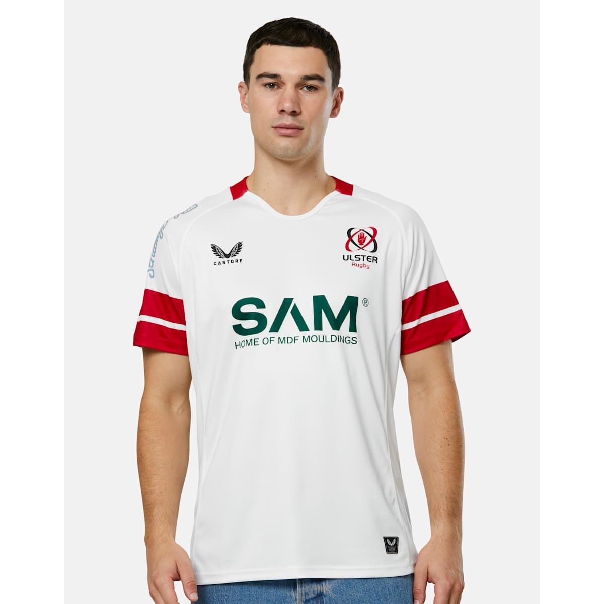 25/26 Ulster Rugby White with Red Stripe Jersey