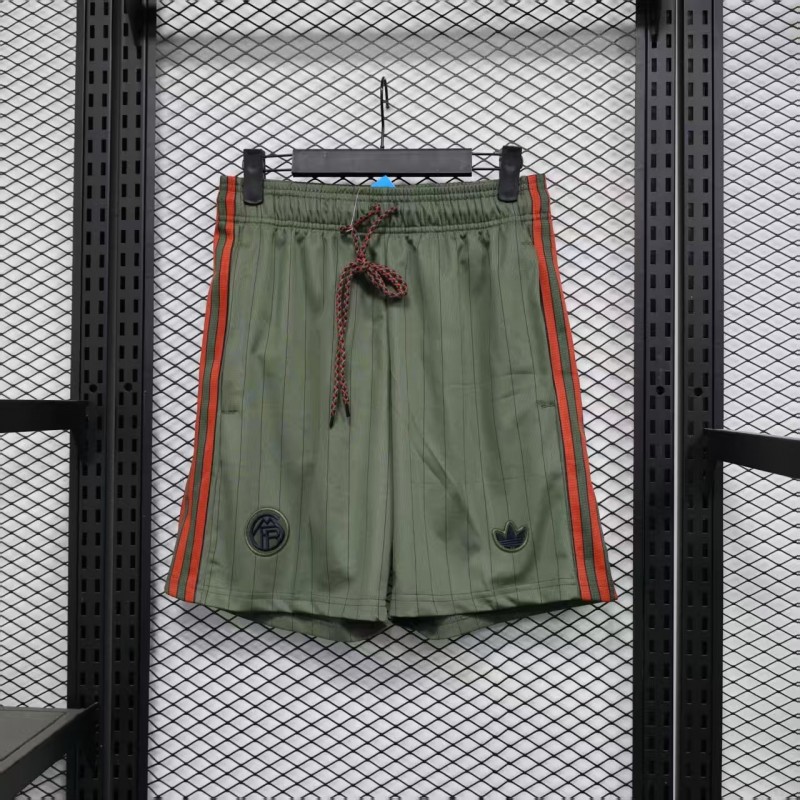 Player Version 25/26 Bayern Munich Olive Green with Orange Side Stripes Shorts