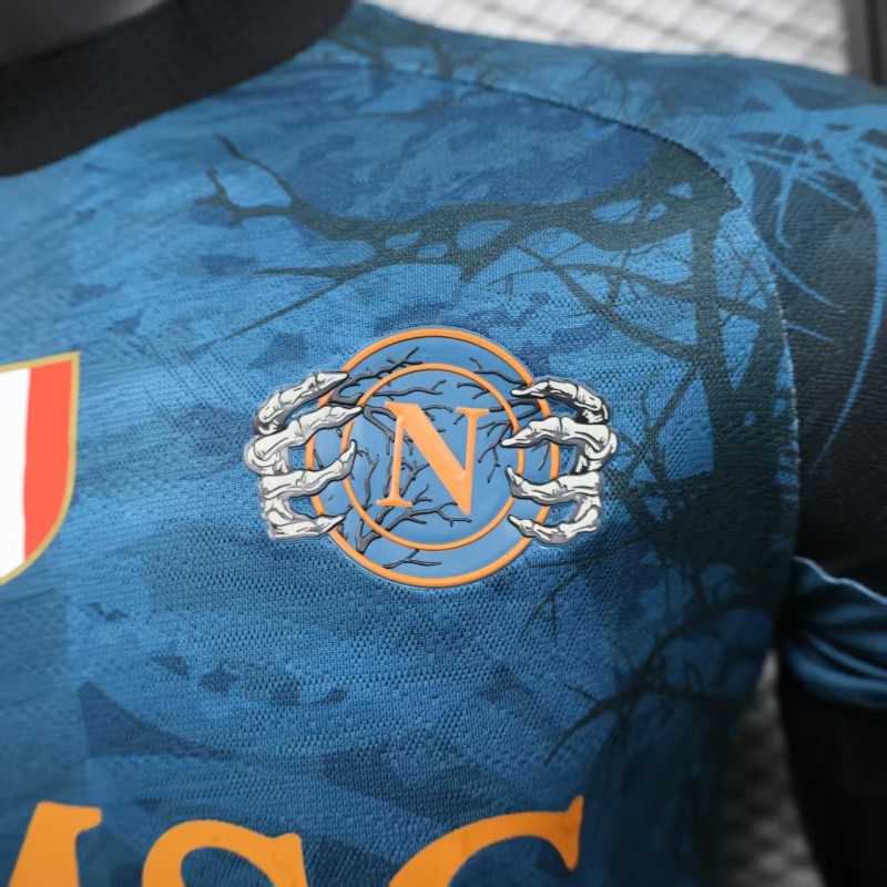 Player Version 25/26 Napoli Halloween Blue Jersey-Glow In Dark