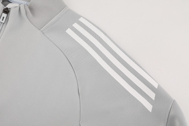 2025 Adidas Grey Full Zipper Jacket+Long Pants