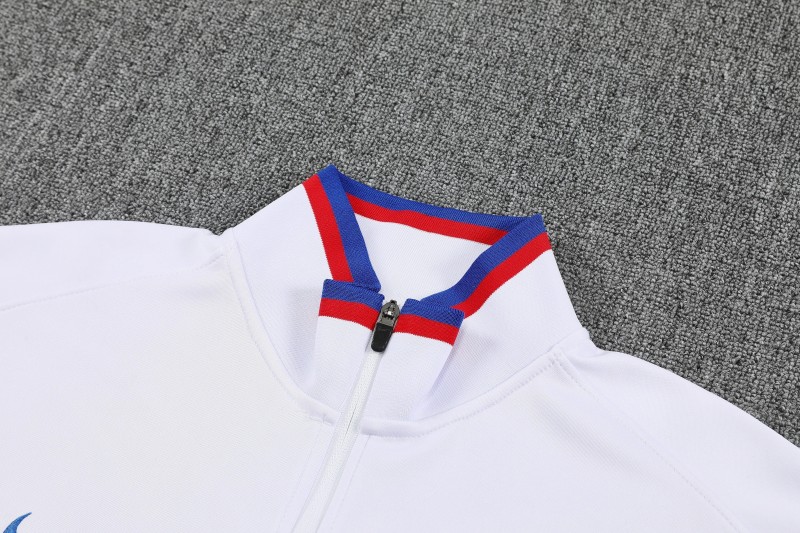 2026 England White FULL Zipper Jacket Tracksuit +Long Pants