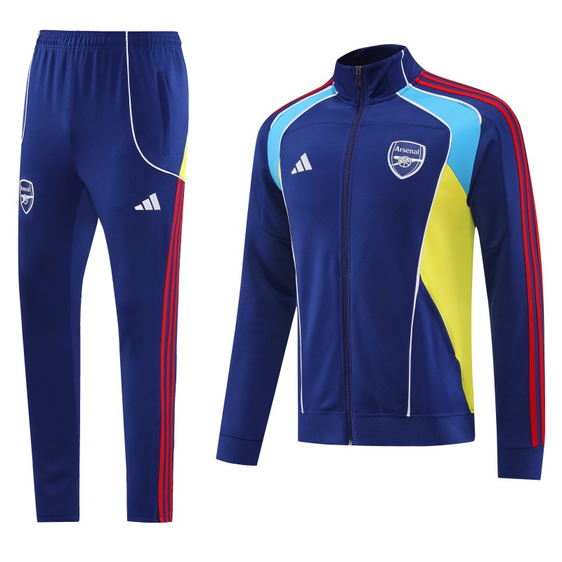 25/26 Arsenal FC Royal Blue Full zipper Jacket Tracksuit+ long pants