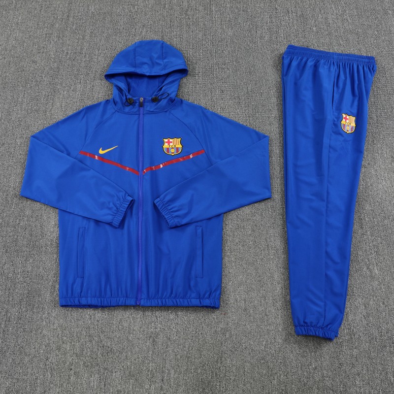 25/26 Barcelona Royal Blue Full zipper Jacket Tracksuit+ long pants