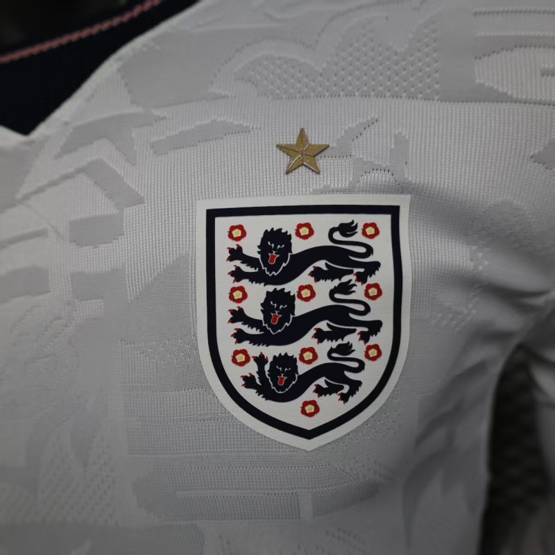 25/26 Player Version  England Home Long Sleeve Jersey