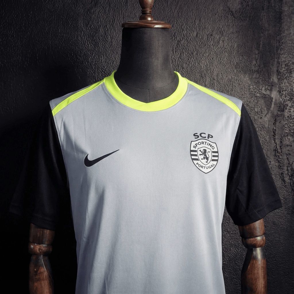 25/26 Sporting Lisbon Training Jersey Gray Jersey