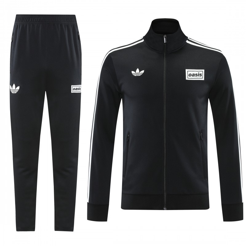 2026 Adidas Black Full Zipper Jacket + Long Pants