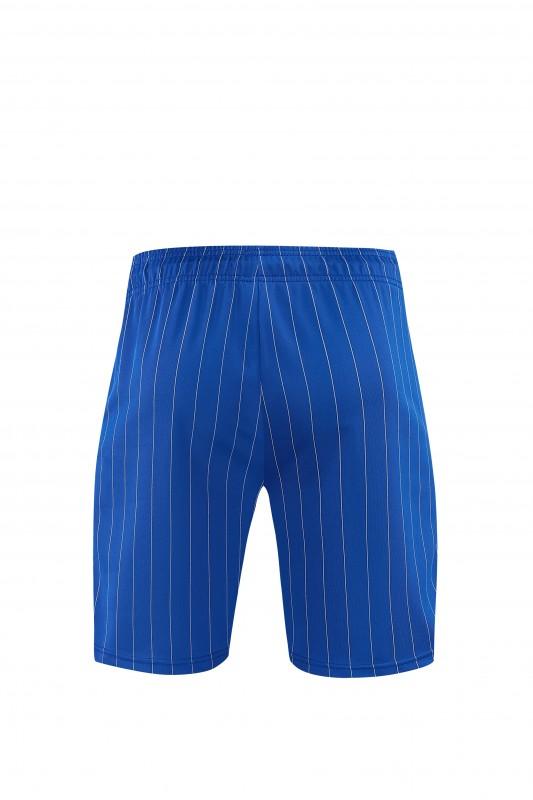 26/27 Chelsea FC White Stripes Short Sleeve+Blue Soccer Shorts