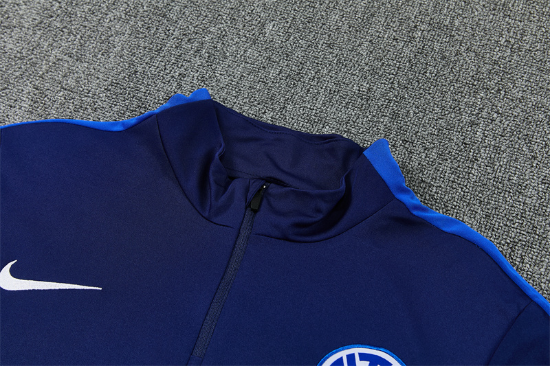 2026 Inter Milan Dark Navy Blue Half Zipper Jacket Tracksuit + Long Pants