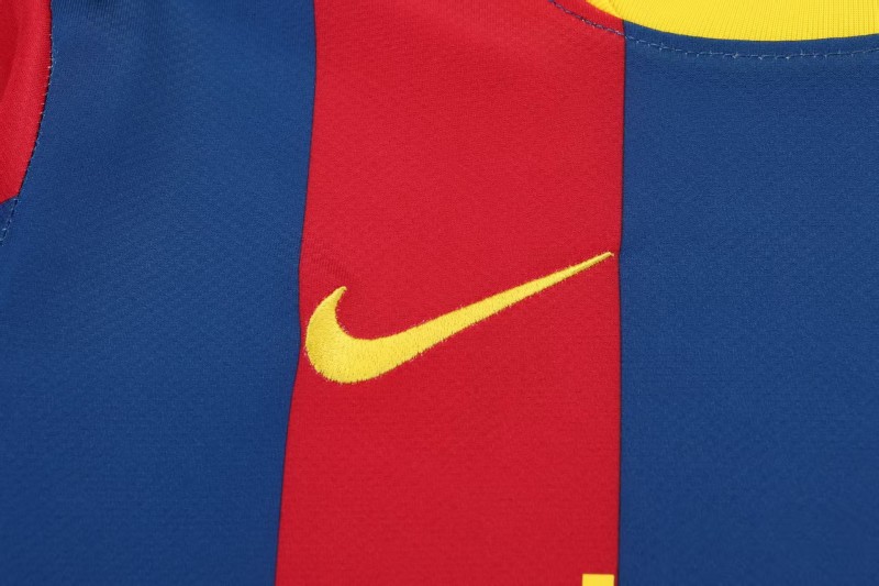 Retro Kids 10/11 Barcelona Red Blue Home Long Sleeve Jersey