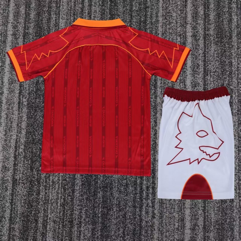 Retro Kids 99/00 Roma Home Jersey