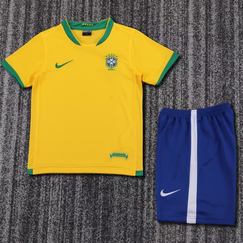 Retro Kids 2006 Brazil Home Jersey