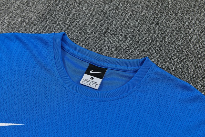 26/27 Atlético de Madrid Blue Short Sleeve Tracksuit + Navy Blue Long Pants