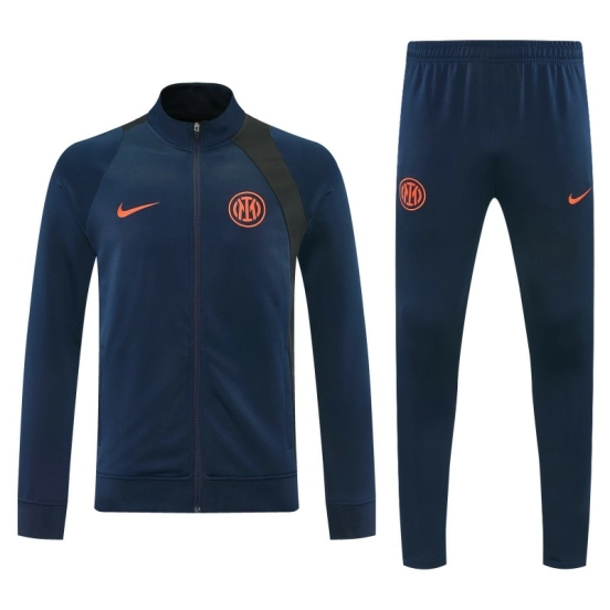 26/27 Inter Milan Navy Blue & Black Full Zipper Jacket Tracksuit + Long Pants