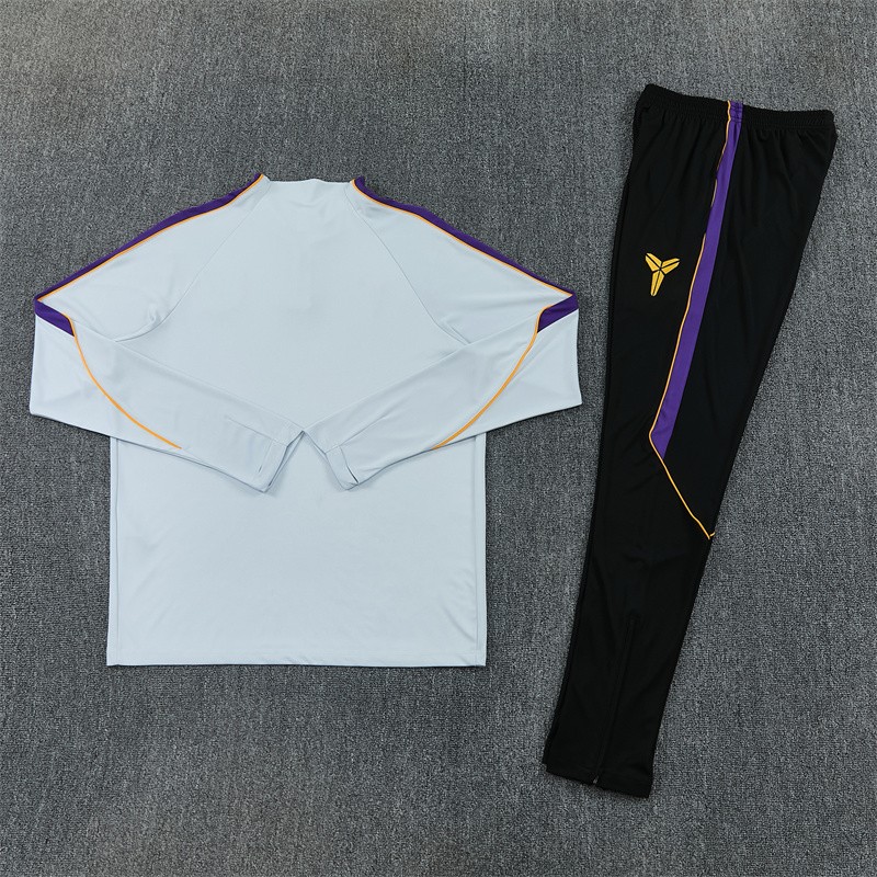 Player Version 26/27  Barcelona Light GreyHalf Zipper Jacket+Long Pants