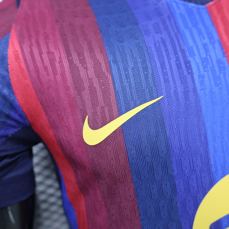 Player Version 26/27 FC Barcelona Deep Blue & Red Stripe  Home Jersey