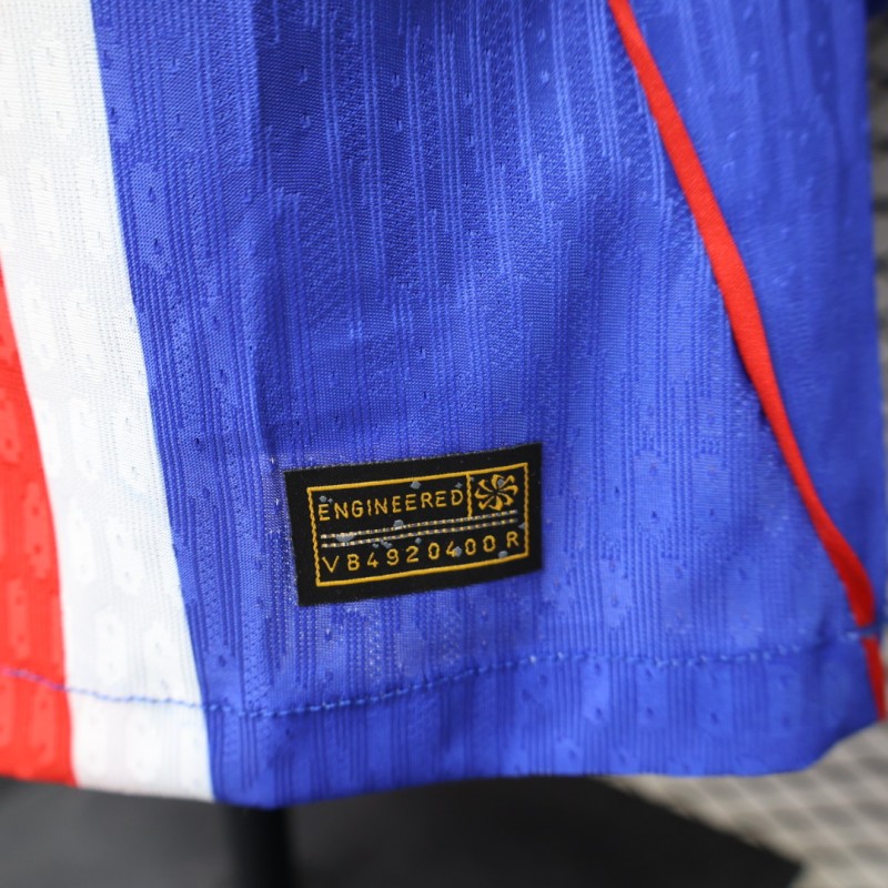 Player Version 26/27 PSG Blue & Red Stripe Long Sleeve Home Jersey
