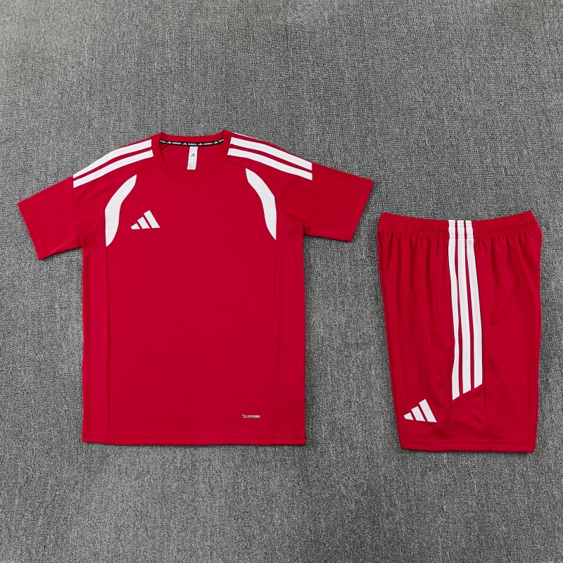 26/27 Adidas 14  Red Short Sleeve+Soccer Shorts