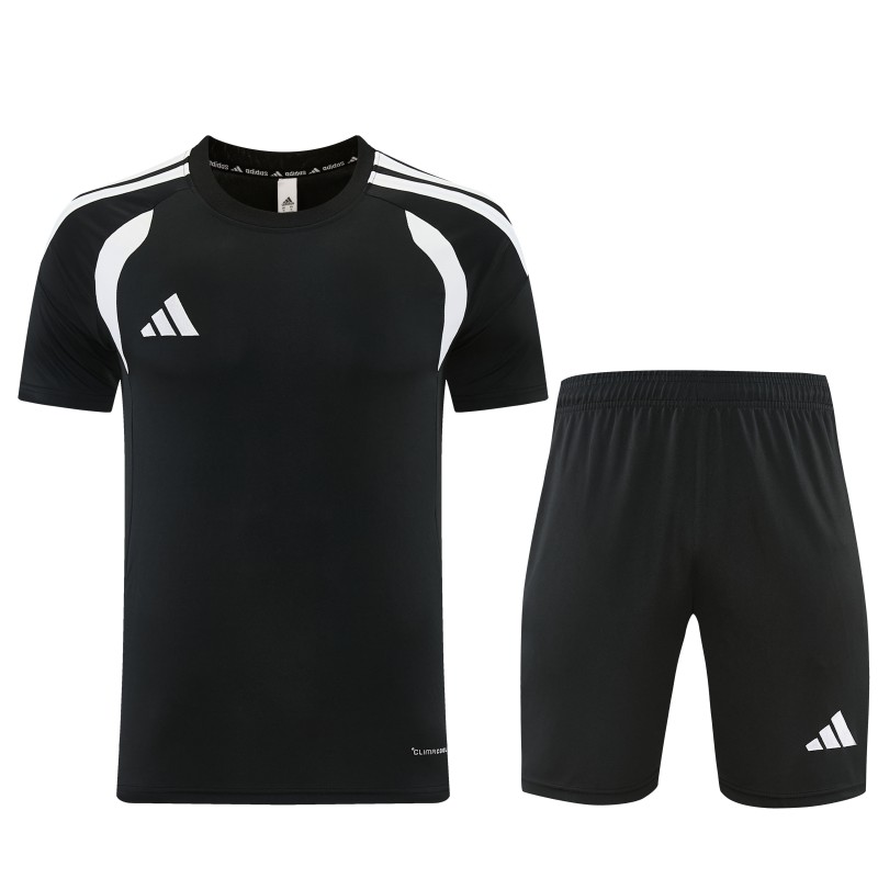 26/27 Adidas 14 Black Short Sleeve+Soccer Shorts