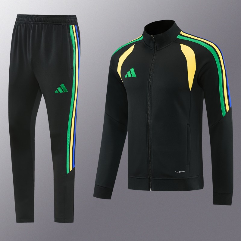 26/27 Adidas Black Full Zipper Jacket + Long Pants