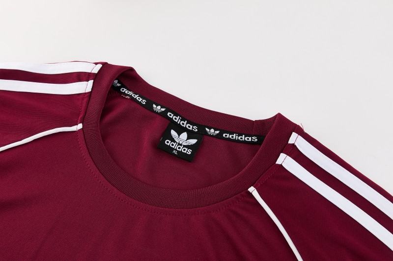 26/27 Adidas AD15  Dark Red Short Sleeve+Soccer Shorts